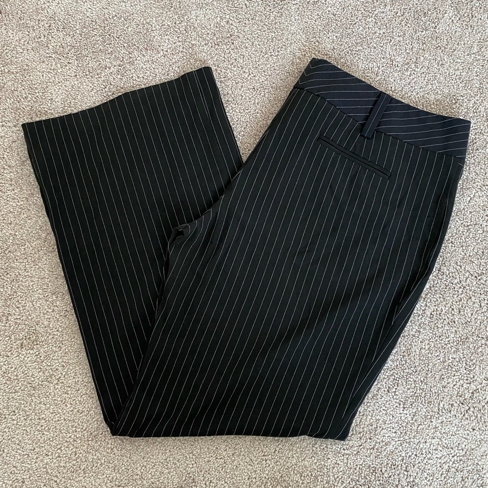 Black pants w/white pinstripe - bootcut